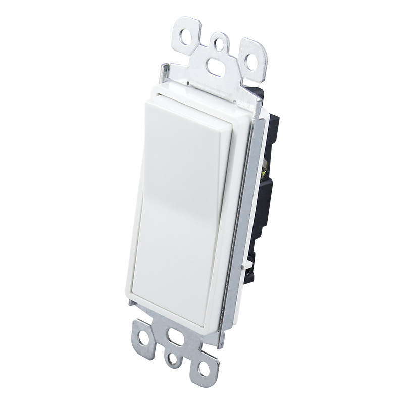 美國認(rèn)證一位美標(biāo)翹板開關(guān)美規(guī)一開單控開關(guān)單聯(lián)北美美式墻壁開關(guān)