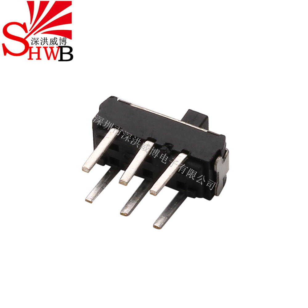 拔動開關MSS-22D18G2(2P2T) 柄高2MM 雙排六腳立式二擋撥動開關